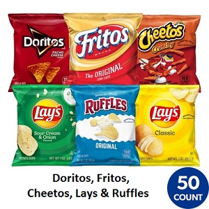 Different brands of chips